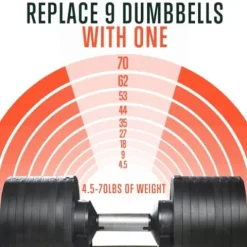 SQUATZ Adjustable Dumbbell Set Black