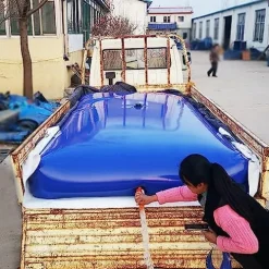 5sssallefaa Collapsible Emergency Water Tank Bladder Portable Storage Container 1.5x1x0.45m One Color