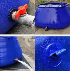 5sssallefaa Emergency Water Tank 2000L Collapsible Water Container Blue