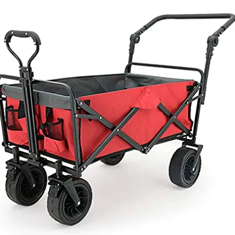 5sssallefaa Foldable Beach Cart Utility Wagon Red