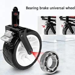 5sssallefaa Foldable Beach Cart Heavy Duty Utility Wagon 100kg Capacity