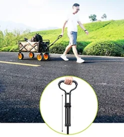 5sssallefaa Folding Trolley Cart Portable Garden Wagon 60 Kg Capacity Red