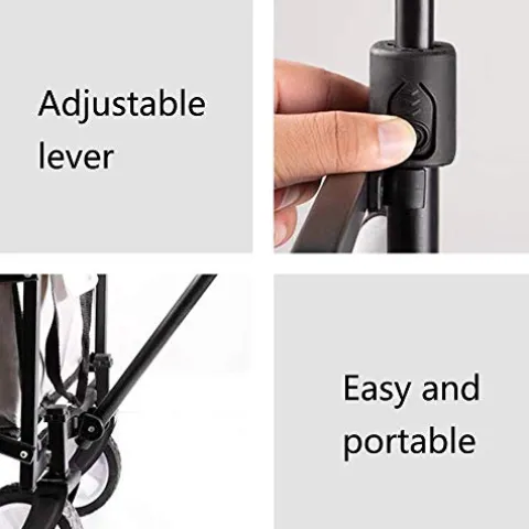 5sssallefaa Folding Trolley Cart Portable Garden Wagon 60 Kg Capacity Red