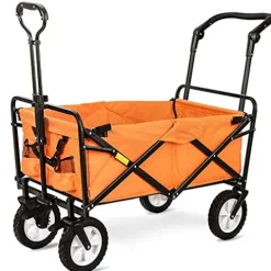 5sssallefaa Folding Trolley Cart Garden Wagon with 4 Wheels