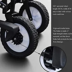 5sssallefaa Folding Trolley Cart Garden Wagon with 4 Wheels