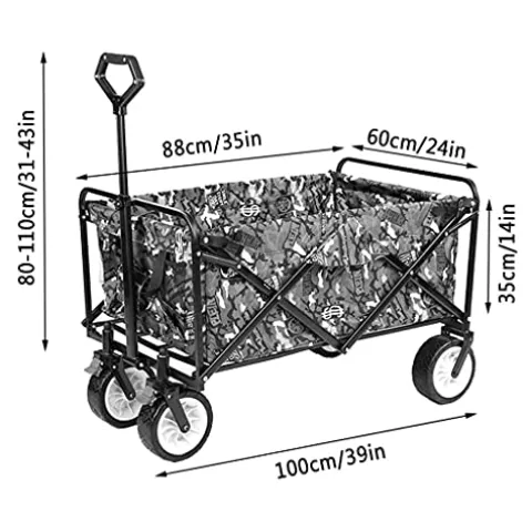 5sssallefaa Folding Utility Wagon Heavy Duty Camping Cart