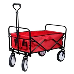 5sssallefaa Folding Utility Wagon Collapsible Cart 100kg Red