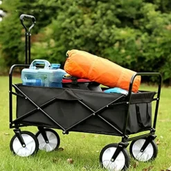 5sssallefaa Folding Utility Wagon Collapsible Cart 100kg Red