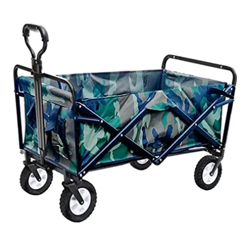 5sssallefaa Folding Utility Wagon Pull Along Cart for Outdoor Use, 60kg Load-Bearing