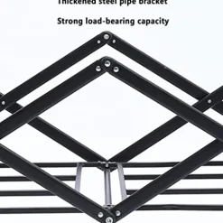 5sssallefaa Folding Utility Wagon Pull Along Cart for Outdoor Use, 60kg Load-Bearing