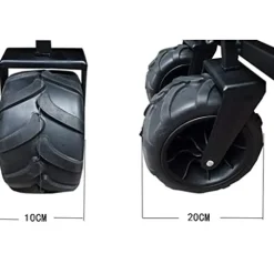 5sssallefaa Heavy Duty 4-Wheel Pull Along Beach Wagon Foldable Garden Cart