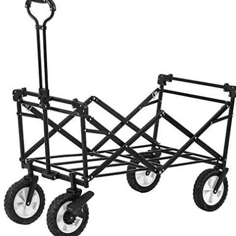 5sssallefaa Pull Along Folding Wagon Trolley Cart with Canopy