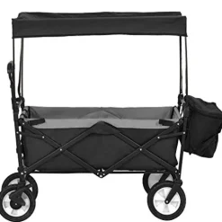 5sssallefaa Pull Along Folding Wagon Trolley Cart with Canopy