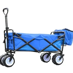 5sssallefaa Pull Along Utility Cart Folding Camping Wagon Blue