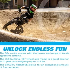 STACYC Brushless 18eDRIVE Electric Balance Bike for Kids Orange