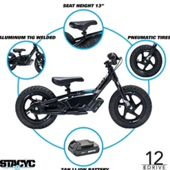 STACYC 12eDRIVE Kids Electric Balance Bike Blue