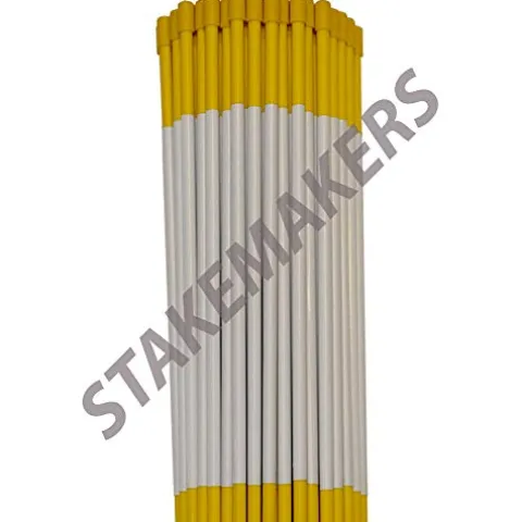 Stakemakers Driveway Marker Snow Stakes Reflective Tape 48″ Fiberglass Yellow 1000-Pack