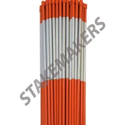 StakeMakers Solid Fiberglass Driveway Markers 1/4 Inch Orange Bundle of 1000 Pack