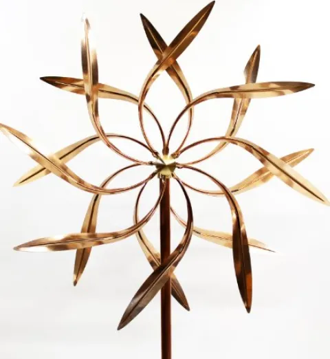 Stanwood Wind Sculpture Large Kinetic Copper Dual Spinner Jumbo Version Copper
