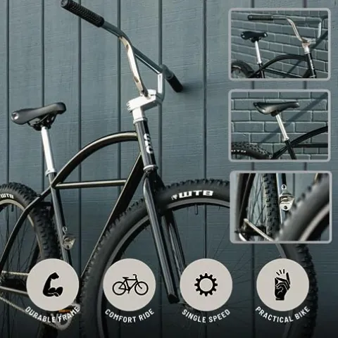 State Bicycle Co. Cruiser Bike 27.5″ Single-Speed Black/Metallic