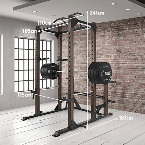 Steelbody Strength Training Monster Cage Squat Rack Home Gym Station System Black