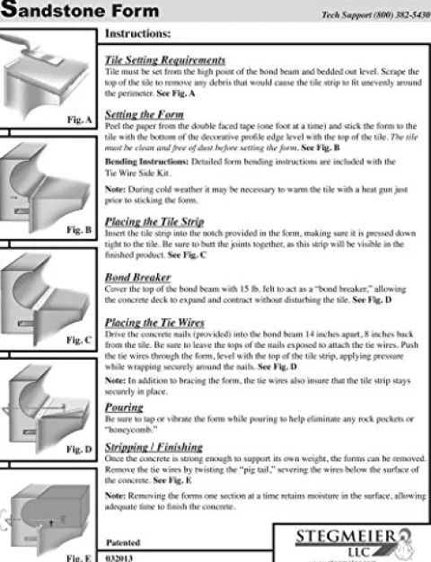 Stegmeier Gunite Pool Coping Forms Sandstone