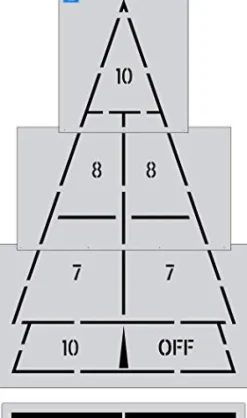 Stencil Plus Shuffleboard Playground Stencil 120″ X 72″ White