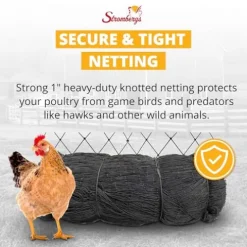 Stromberg’s 1″ Knotted Heavy Duty Game Bird Netting Black
