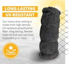 Stromberg’s 1″ Knotted Heavy Duty Game Bird Netting Black