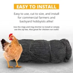 Stromberg’s 1″ Knotted Heavy Duty Game Bird Netting Black