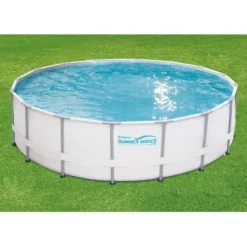 Summer Waves Elite 16′ x 48″ Round Metal Frame Pool with Deluxe Accessories White