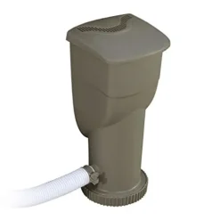 Summer Waves 14ft Round Frame Pool Set with Skimmer & Ladder Brown