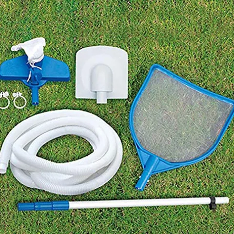 Summer Waves 20ft x 48in Above Ground Swimming Pool Set with Ladder & Cover Gray