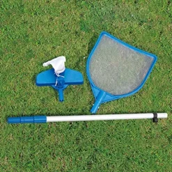 Summer Waves Outdoor Rectangular Frame Above Ground Swimming Pool Set Gray