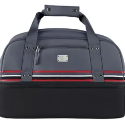 Sun Mountain Mid-Stripe Boston Bag Black/Gunmetal/Red