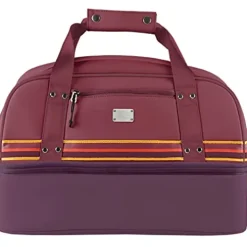 Sun Mountain Mid-Stripe Boston Bag – Port/Brick/Gold