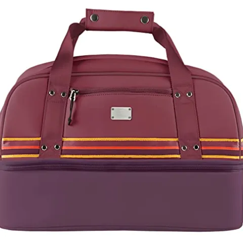 Sun Mountain Mid-Stripe Boston Bag – Port/Brick/Gold