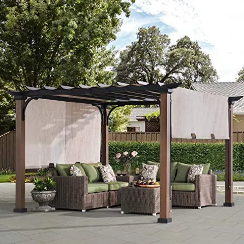 Sunjoy 110105005 Pergola Black/Brown