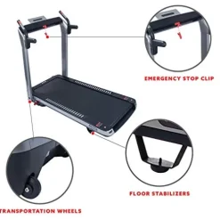 Sunny Health & Fitness ASUNA SpaceFlex Electric Running Treadmill Silver