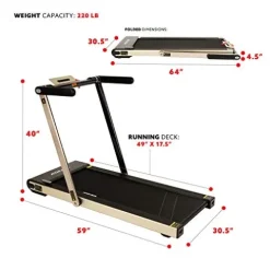 Sunny Health & Fitness ASUNA Space Saving Treadmill Black