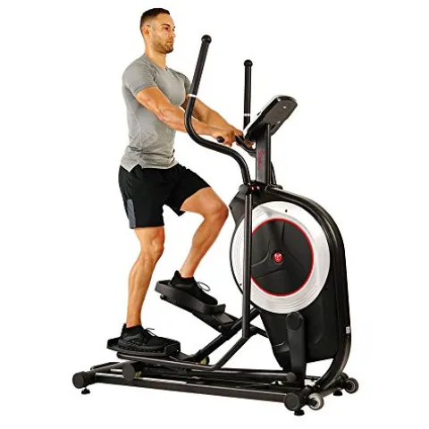 Sunny Health & Fitness Electric Elliptical Trainer with Programmable Monitor – SF-E3875 Black