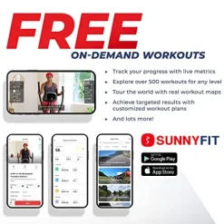 Sunny Health & Fitness Elite Smart Elliptical Cross Trainer Gray