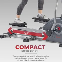 Sunny Health & Fitness Elite Smart Elliptical Cross Trainer Gray