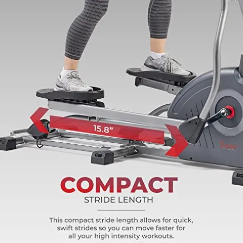 Sunny Health & Fitness Elite Smart Elliptical Cross Trainer Gray