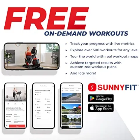 Sunny Health & Fitness Elite Recumbent Cross Trainer & Elliptical Machine Grey