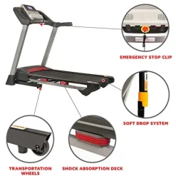 Sunny Health & Fitness Folding Treadmill Gray