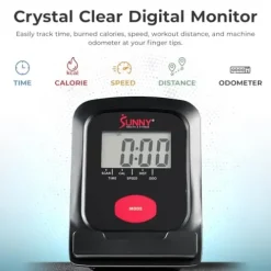 Sunny Health & Fitness Manual Treadmill Black