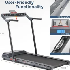 Sunny Health & Fitness Pegasus Smart Treadmill Gray