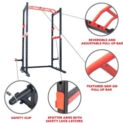 Sunny Health & Fitness Power Zone Strength Rack Power Cage – SF-XF9925 Black
