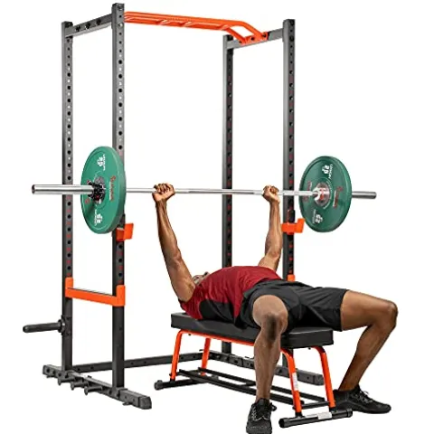 Sunny Health & Fitness Power Zone Strength Rack Power Cage – SF-XF9925 Black
